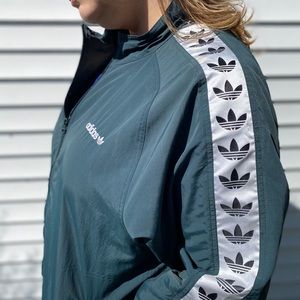 Adidas Plus Size teal track jacket